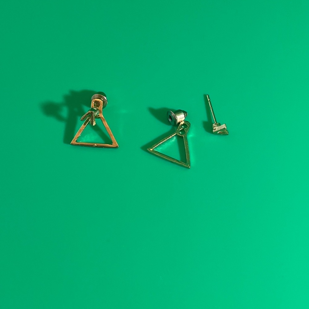 Triangle earrings - Picture 2 of 3